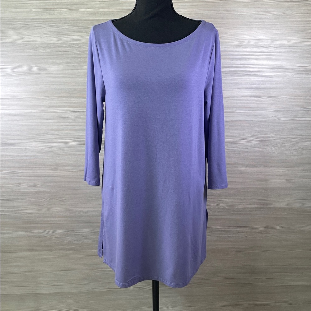 Eileen Fisher Lavender Tunic 3/4 Length Sleeve New Without Tags | Medium